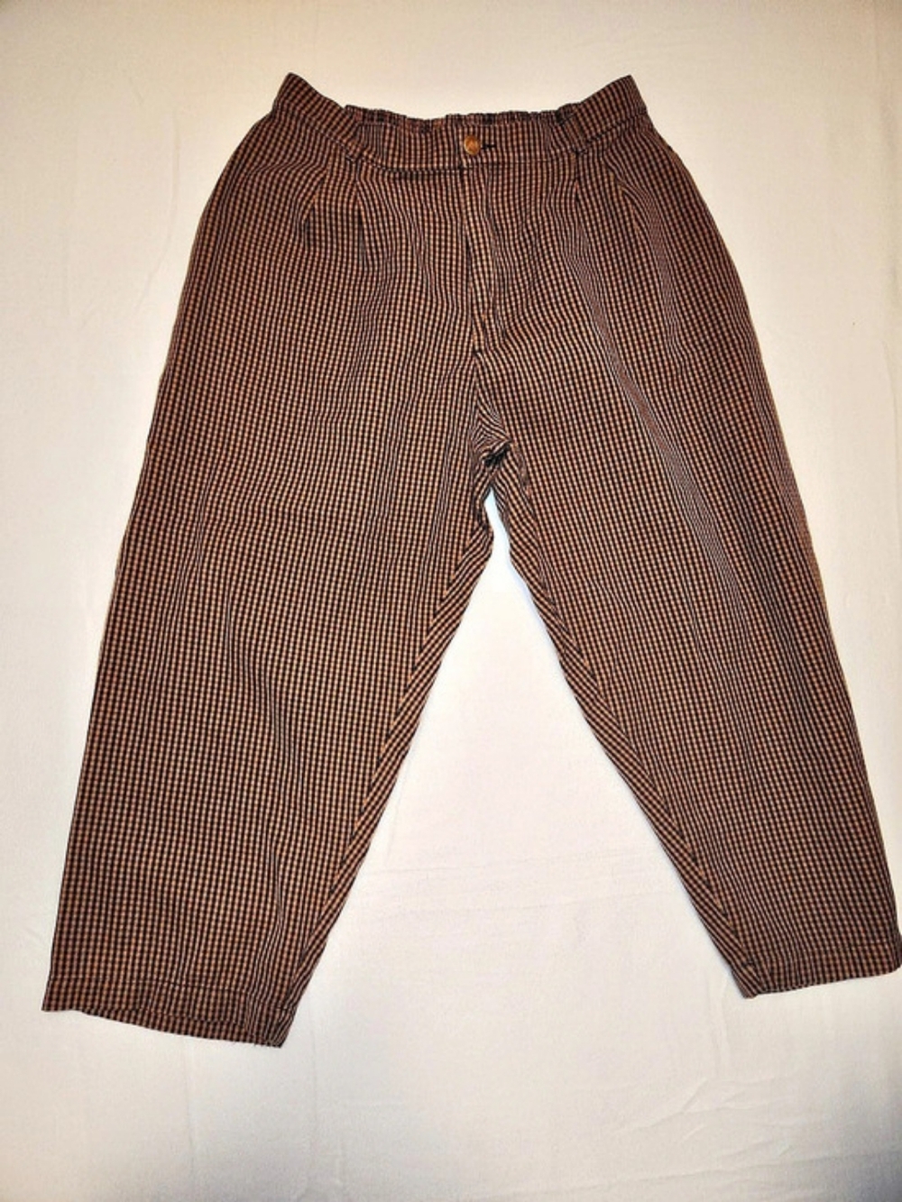 Big Bud Press Checker Trousers In Brown & Black